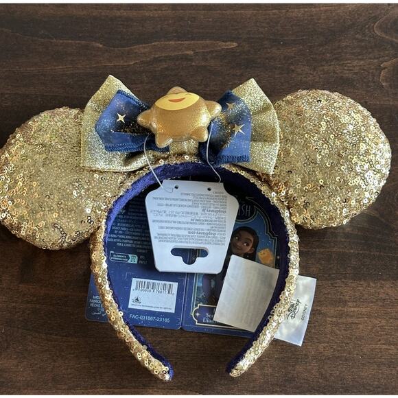 Disney Parks Wish Star Film Sequined Minnie Ear Headband for Adults NWT 2023 - Picture 1 of 3